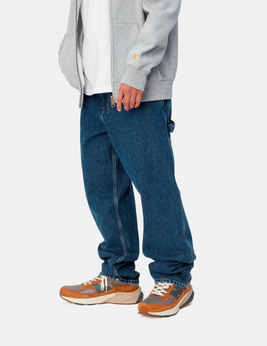 Pantalón CARHARTT WIP SINGLE KNEE - Blue Stone - Imagen 4