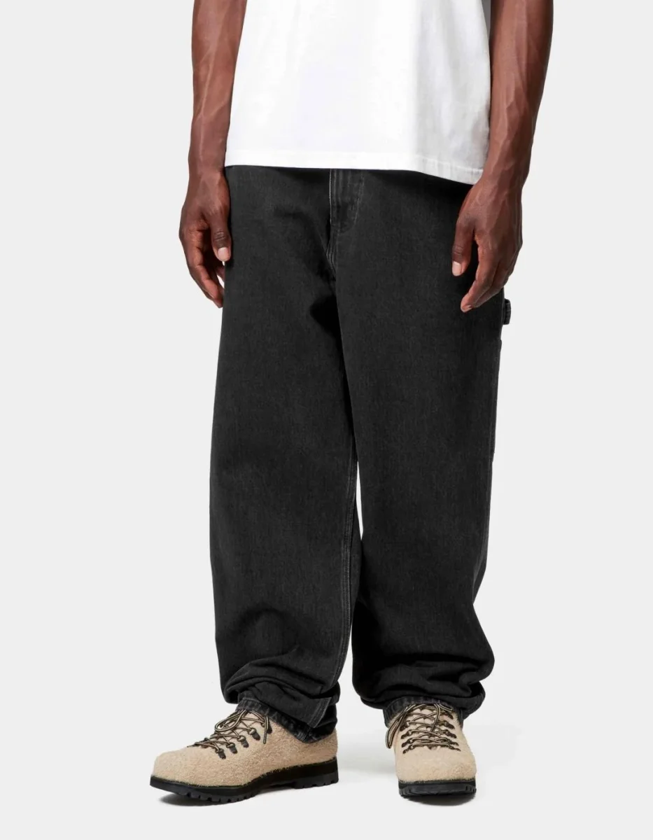 Pantalón CARHARTT WIP SINGLE KNEE - Black Stone - Imagen 2