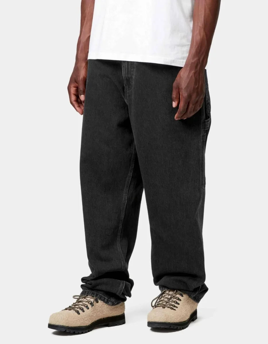 Pantalón CARHARTT WIP SINGLE KNEE - Black Stone - Imagen 4