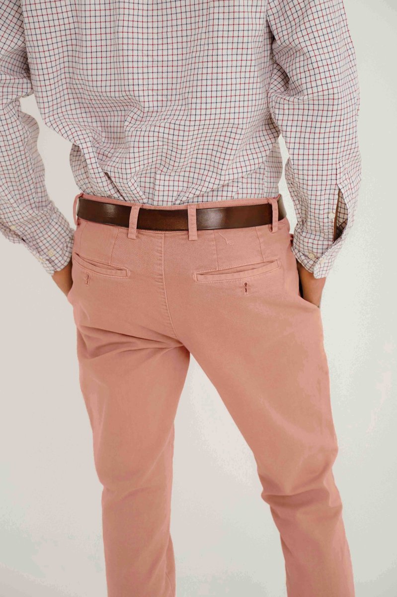 Pantalón Chino Gabardina Perchada - Salmón - Imagen 3
