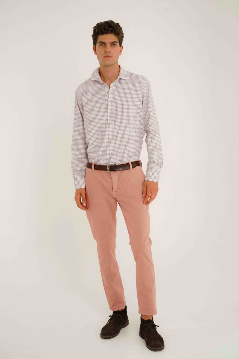 Pantalón Chino Gabardina Perchada - Salmón - Imagen 4