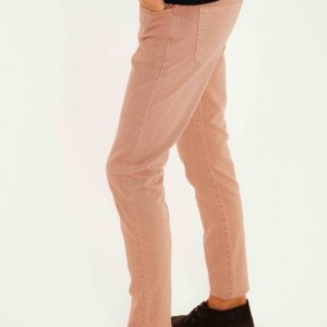 Pantalón Cinco Bolsillos Gabardina Perchada - Salmón