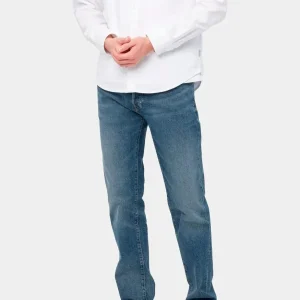 Pantalón CARHARTT WIP KLONDIKE - Blue Mid Used Wash
