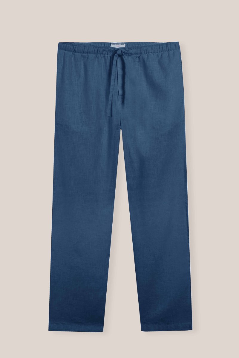Pantalón Largo Lino - Azul Petróleo - Imagen 5