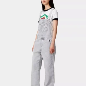 Pantalón CARHARTT WIP W' BIB OVERALL - Black Chalk Wash