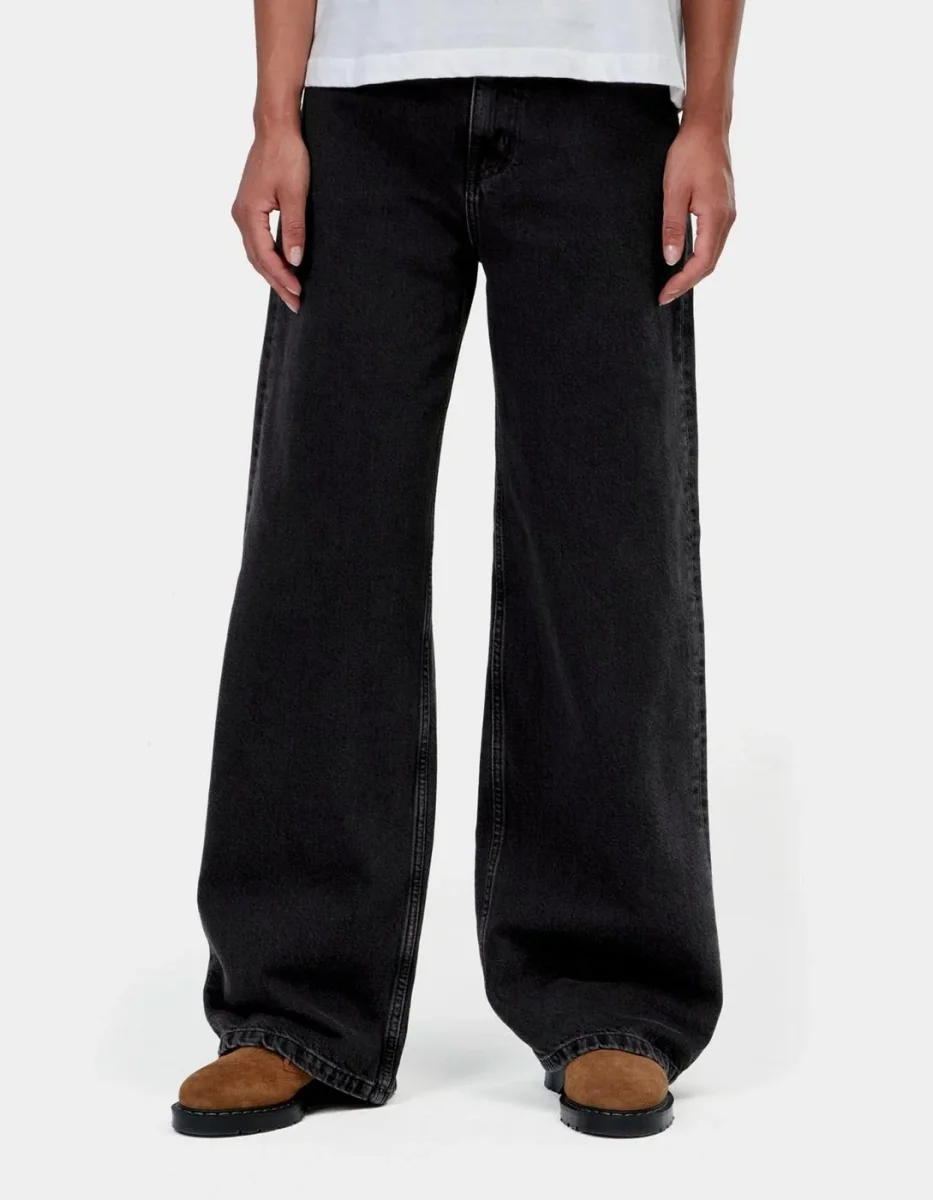 Pantalón CARHARTT WIP W' JANE - Black Heavy Stone Wash - Imagen 2