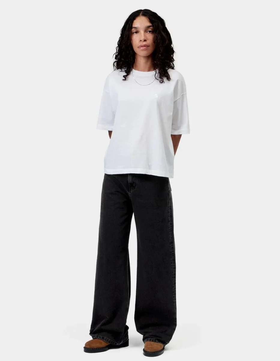 Pantalón CARHARTT WIP W' JANE - Black Heavy Stone Wash - Imagen 4
