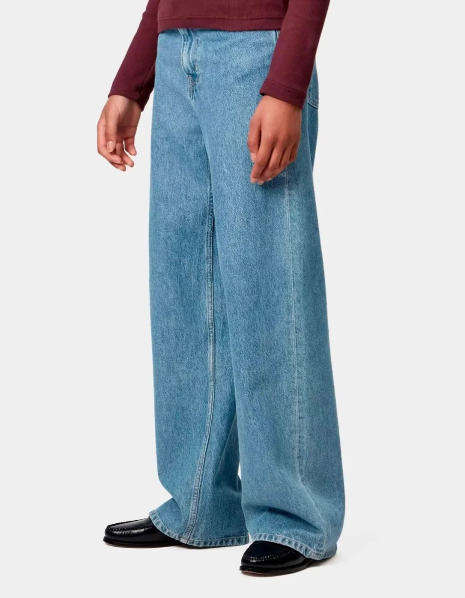Pantalón CARHARTT WIP W' JANE - Blue Heavy Stone - Imagen 4