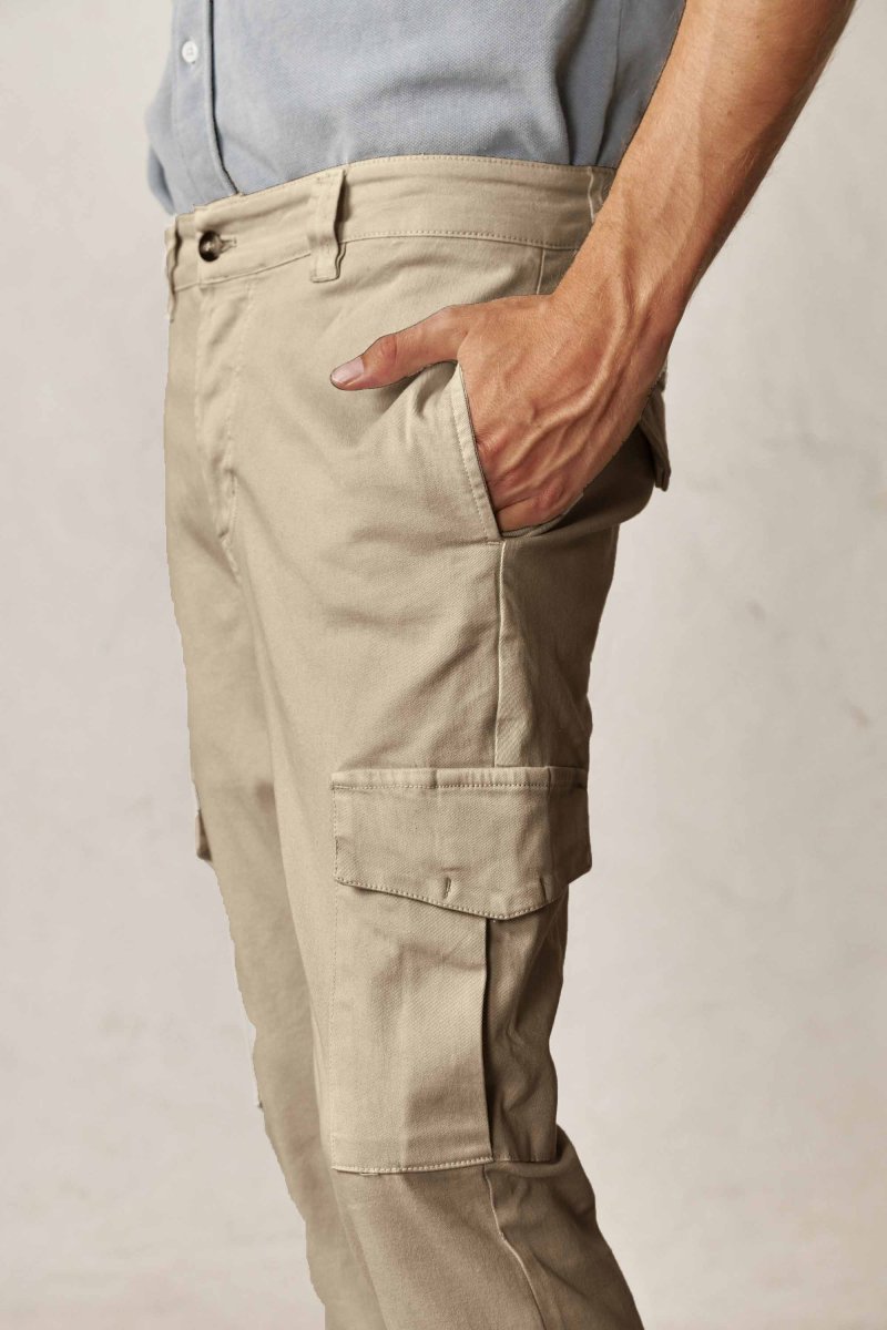 Pantalón Cargo - Beige Tostado - Imagen 2