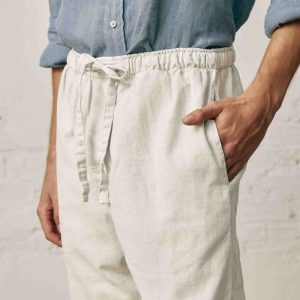 Pantalón Largo Lino - Hielo