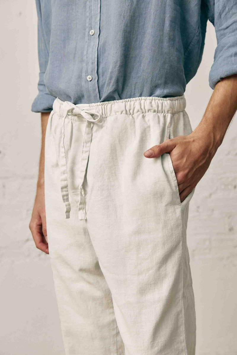 Pantalón Largo Lino - Hielo