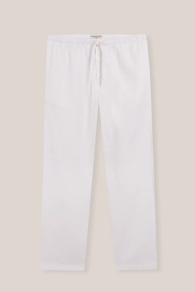 Pantalón Largo Lino - Blanco