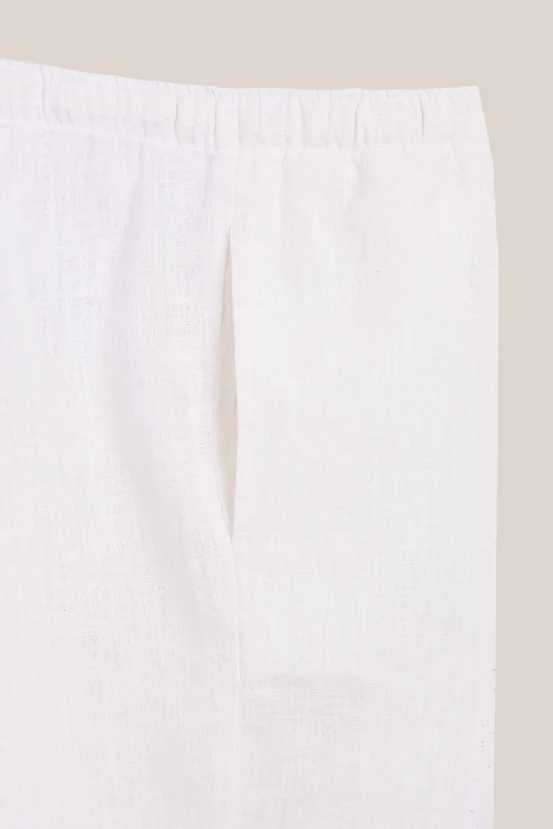 Pantalón Largo Lino - Blanco - Imagen 6
