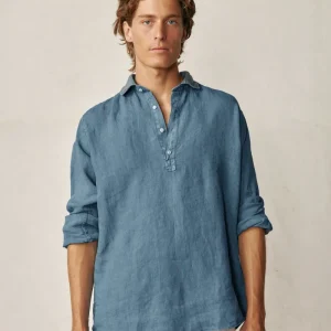 Polera de Lino - Azul Petróleo