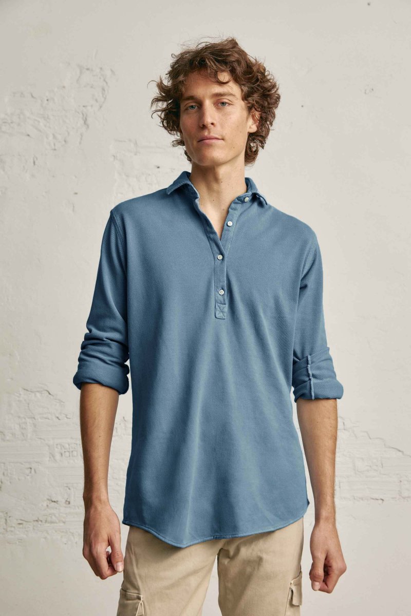 Polera de Piqué - Azul - Imagen 4