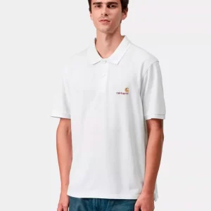 Polo CARHARTT WIP AMERICAN SCRIPT - White