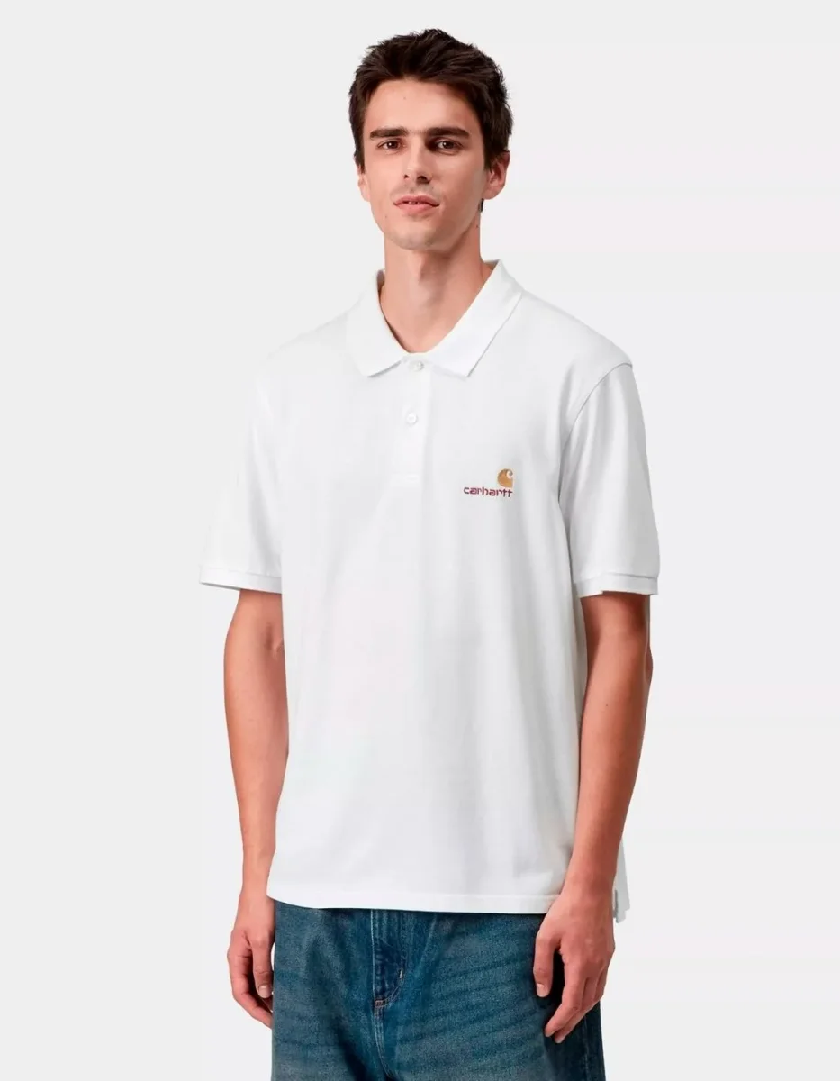 Polo CARHARTT WIP AMERICAN SCRIPT - White