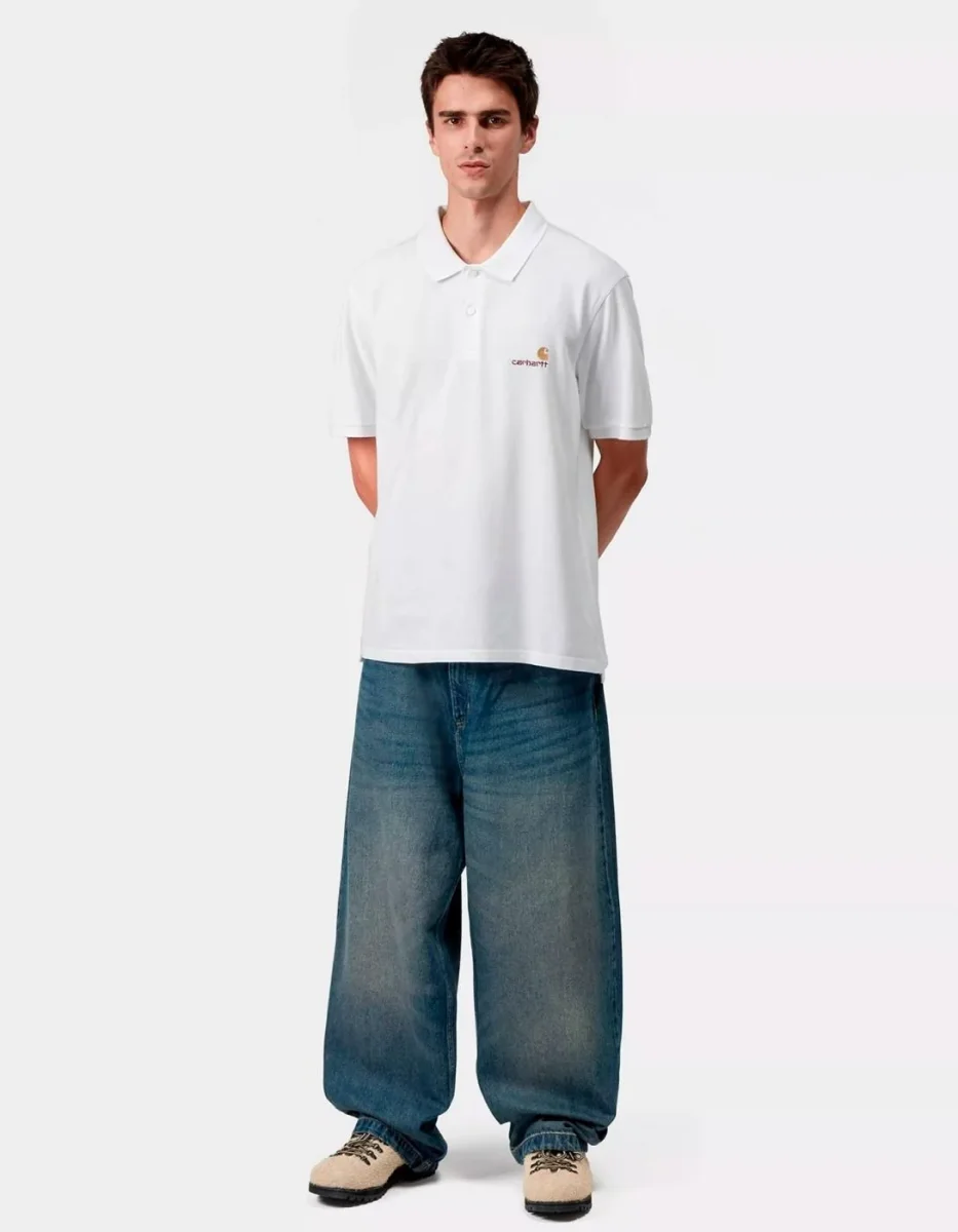 Polo CARHARTT WIP AMERICAN SCRIPT - White - Imagen 4