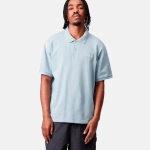 Polo CARHARTT WIP SCRIPT - Blue Fog / White