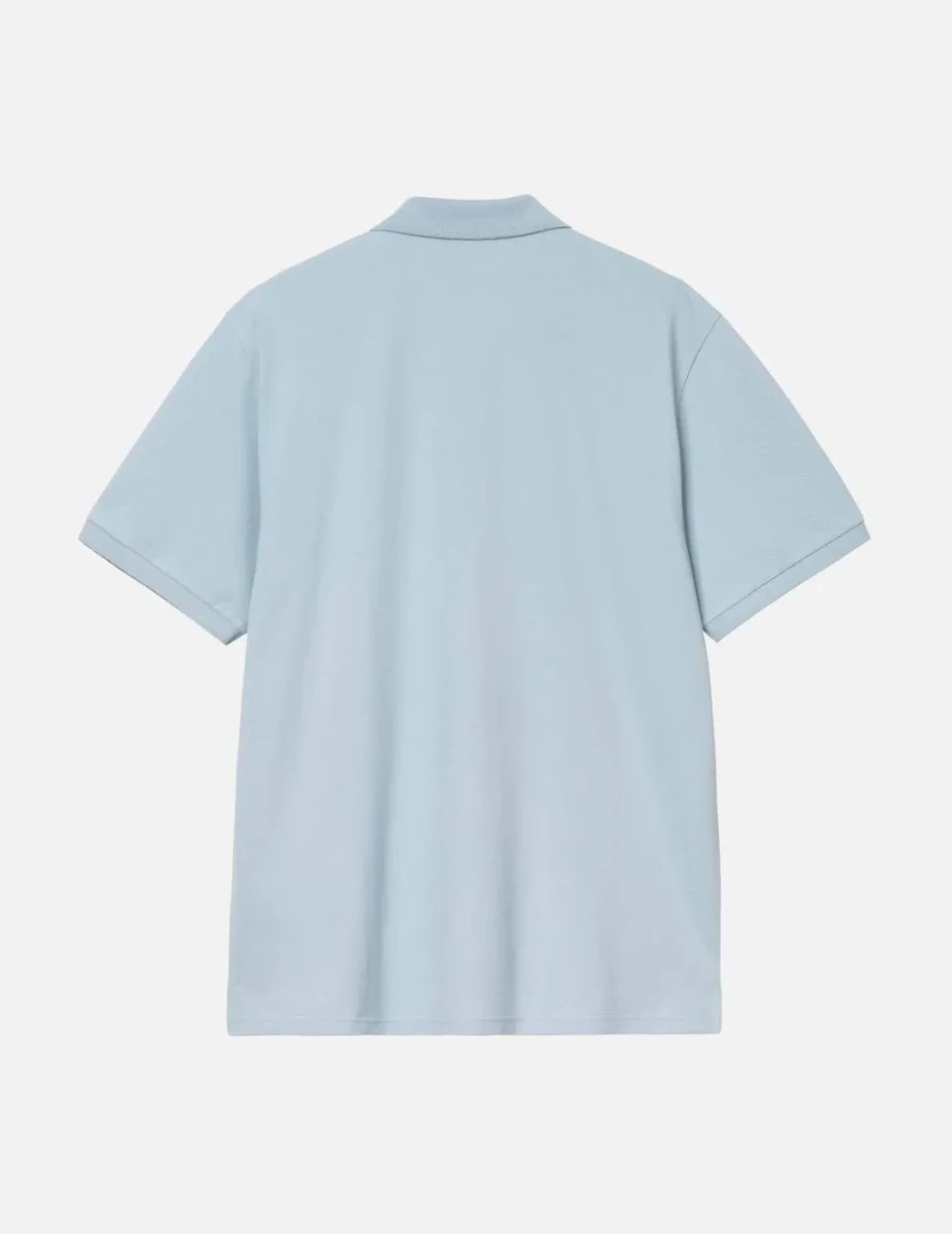 Polo CARHARTT WIP SCRIPT - Blue Fog / White - Imagen 5