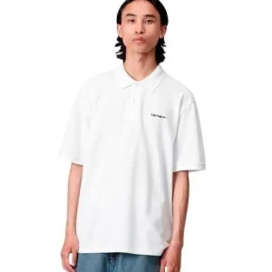 Polo CARHARTT WIP SCRIPT - White / Black