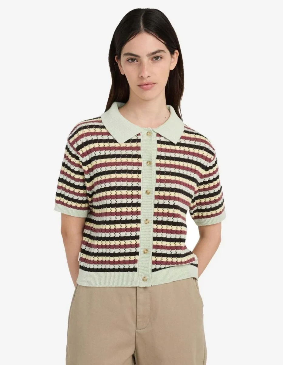 Polo ELEMENT CROCHET STRIPES - Tarmac