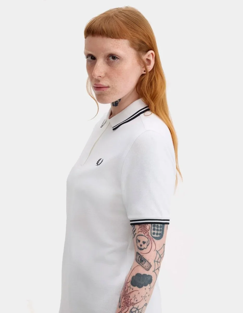 Polo FRED PERRY G3600 - White/Black - Imagen 5