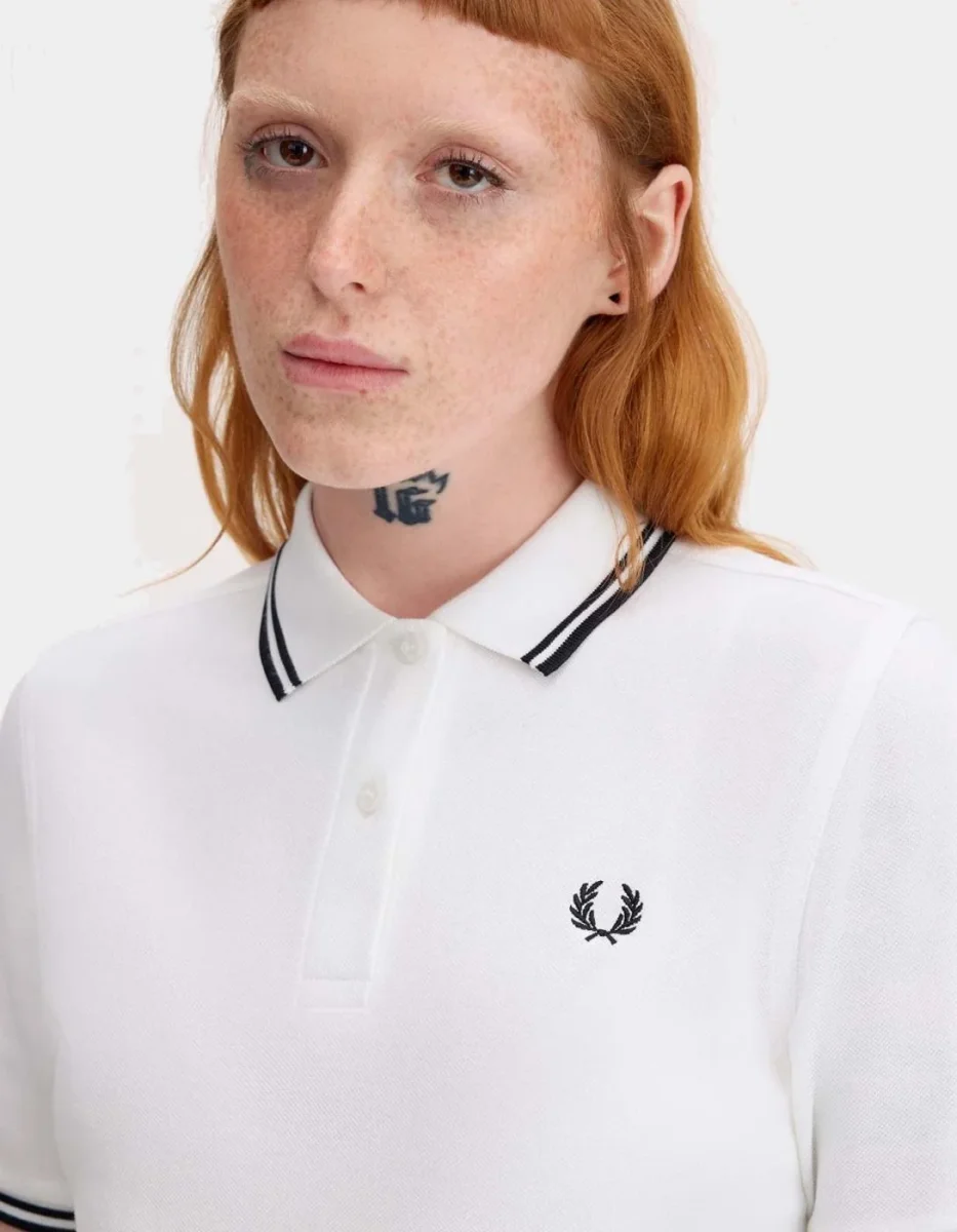 Polo FRED PERRY G3600 - White/Black - Imagen 6