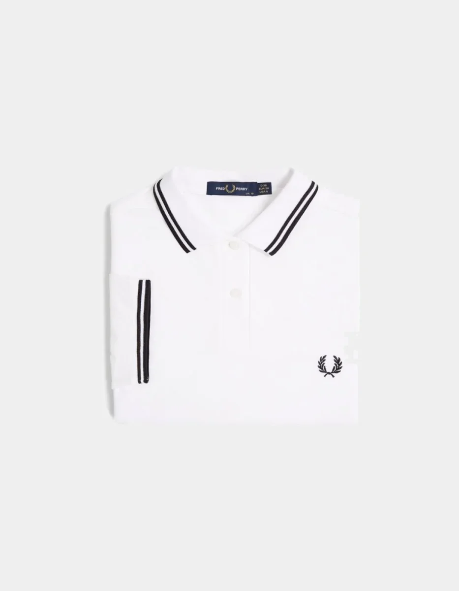 Polo FRED PERRY G3600 - White/Black - Imagen 7