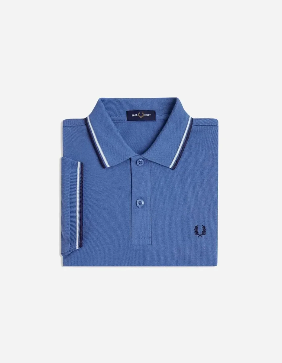 Polo FRED PERRY M3600 - Ace Blue/Snow White/Tennis Blue - Imagen 4
