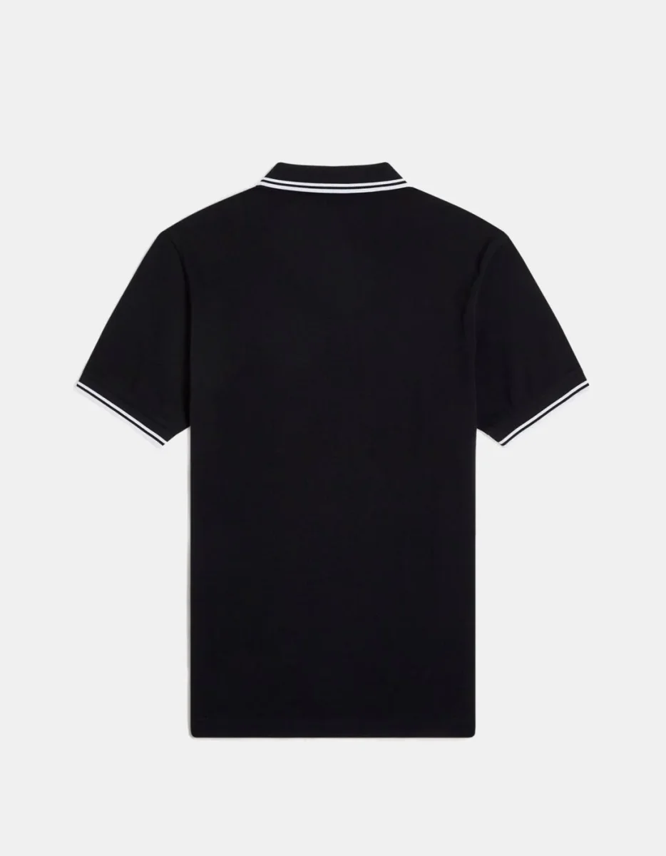 Polo FRED PERRY M3600 - Black/White/White - Imagen 5