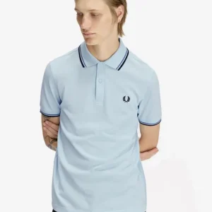 Polo FRED PERRY M3600 - Light Ice/Ace Blue/Navy