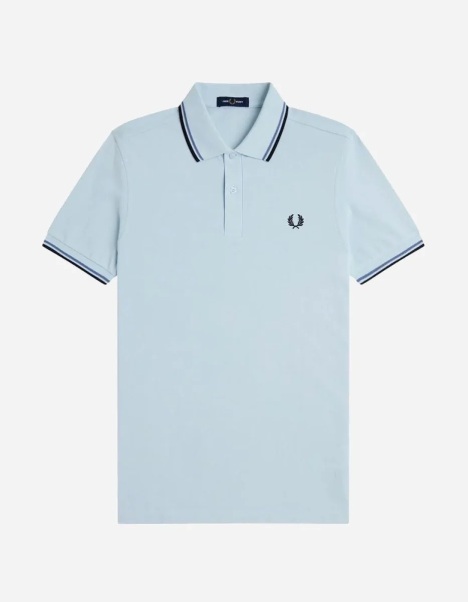 Polo FRED PERRY M3600 - Light Ice/Ace Blue/Navy - Imagen 4