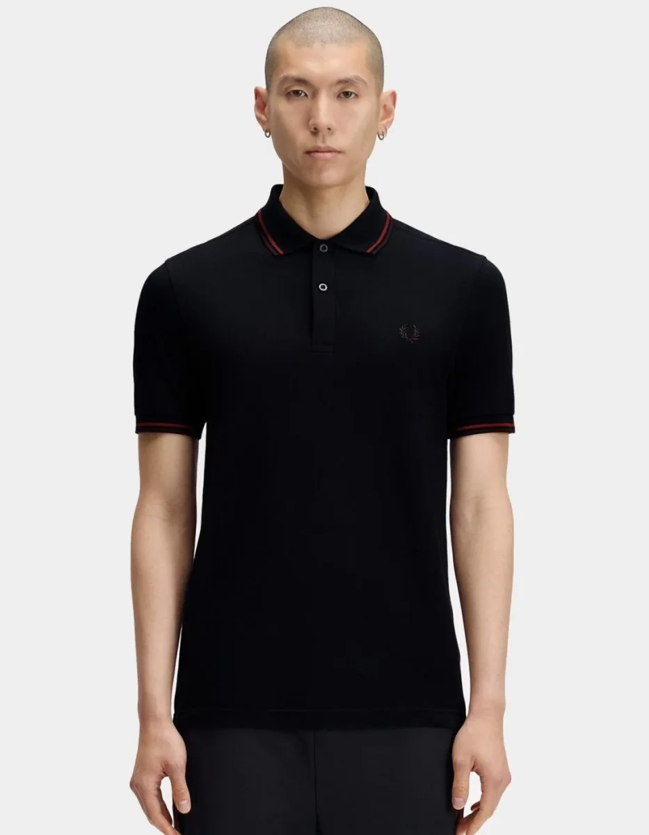Polo FRED PERRY M3600 - Navy/Brandy/Rich Brown