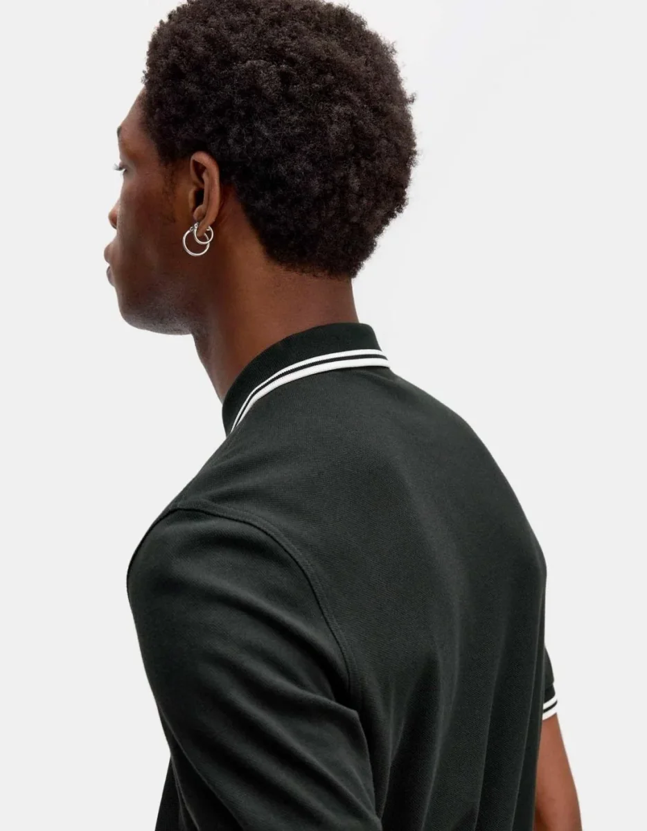 Polo FRED PERRY M3600 - Night Green/Snow White/Snow White - Imagen 7