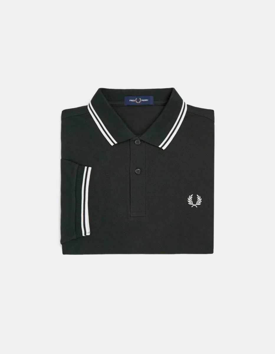 Polo FRED PERRY M3600 - Night Green/Snow White/Snow White - Imagen 8