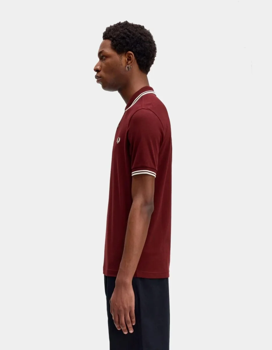 Polo FRED PERRY M3600 - Oxblood/Ecru/Ecru - Imagen 3