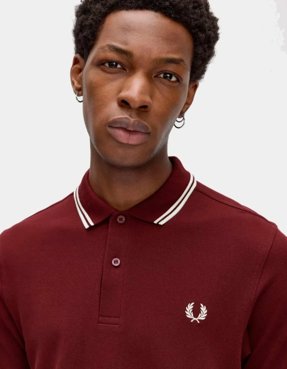 Polo FRED PERRY M3600 - Oxblood/Ecru/Ecru - Imagen 4