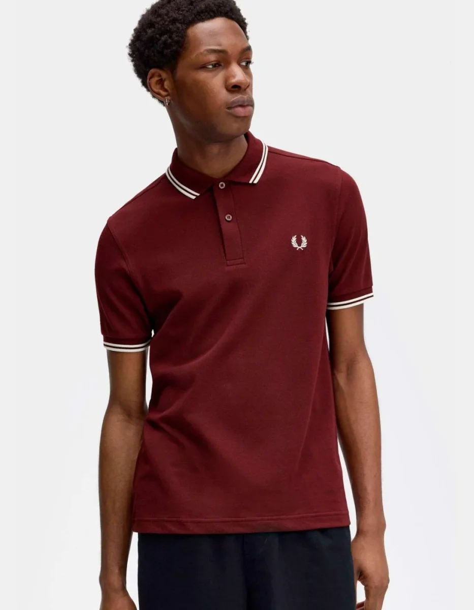 Polo FRED PERRY M3600 - Oxblood/Ecru/Ecru - Imagen 5