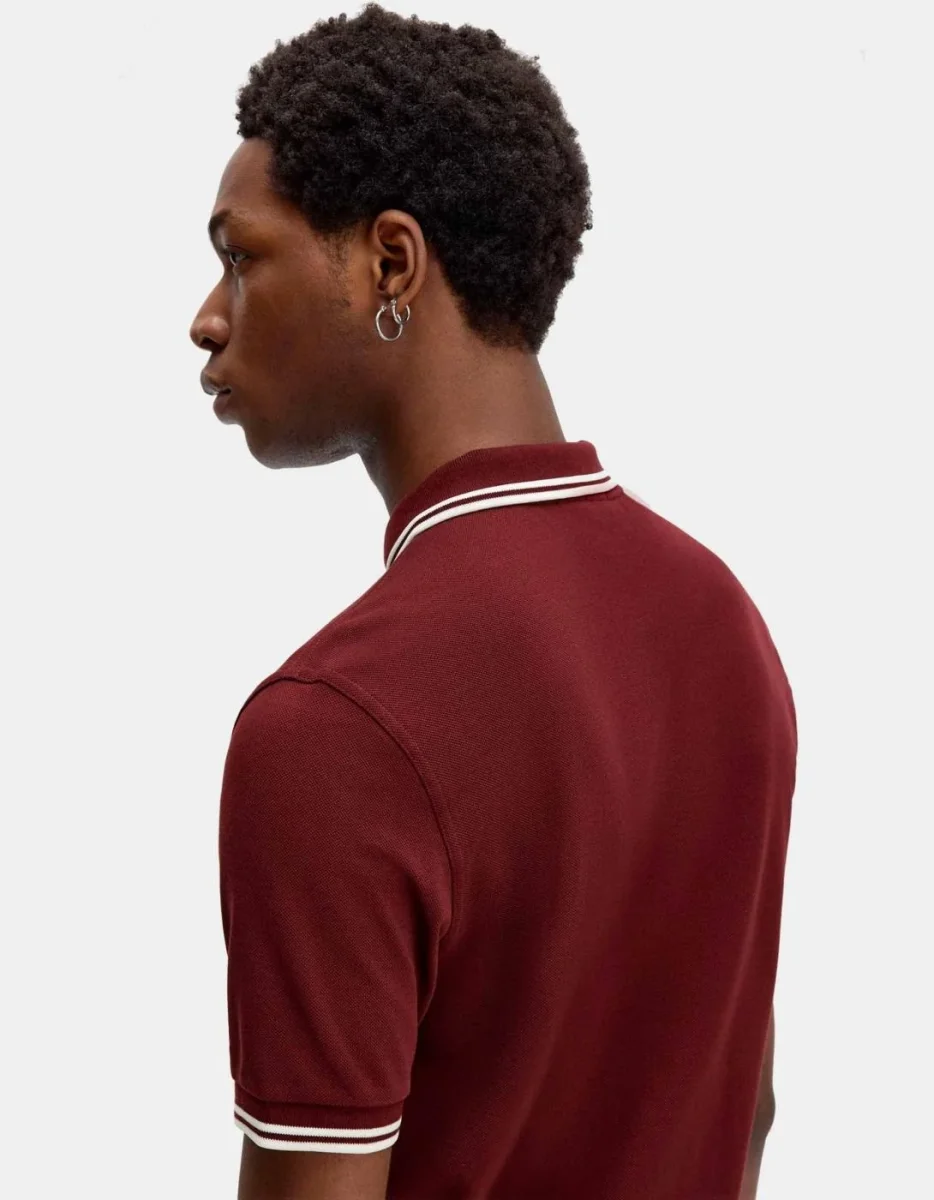 Polo FRED PERRY M3600 - Oxblood/Ecru/Ecru - Imagen 6