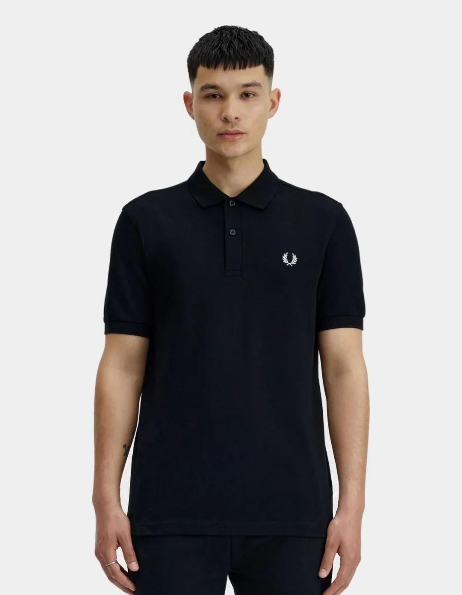 Polo FRED PERRY M6000 - Black/Snow White - Imagen 2