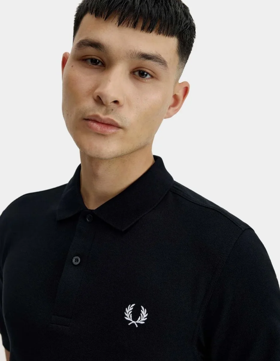 Polo FRED PERRY M6000 - Black/Snow White - Imagen 4