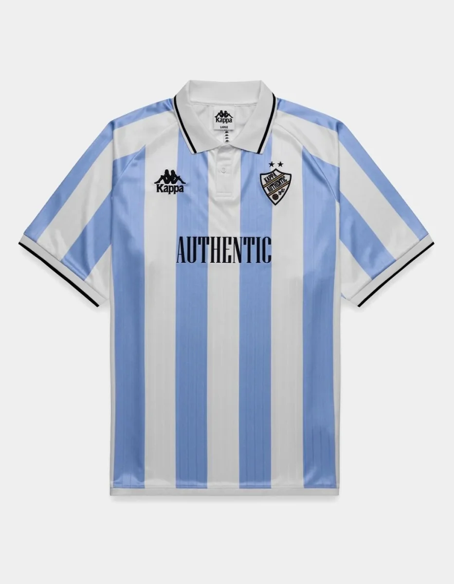 Polo KAPPA AUTHENTIC SHAILEN - White/Azure Airy/Black - Imagen 2