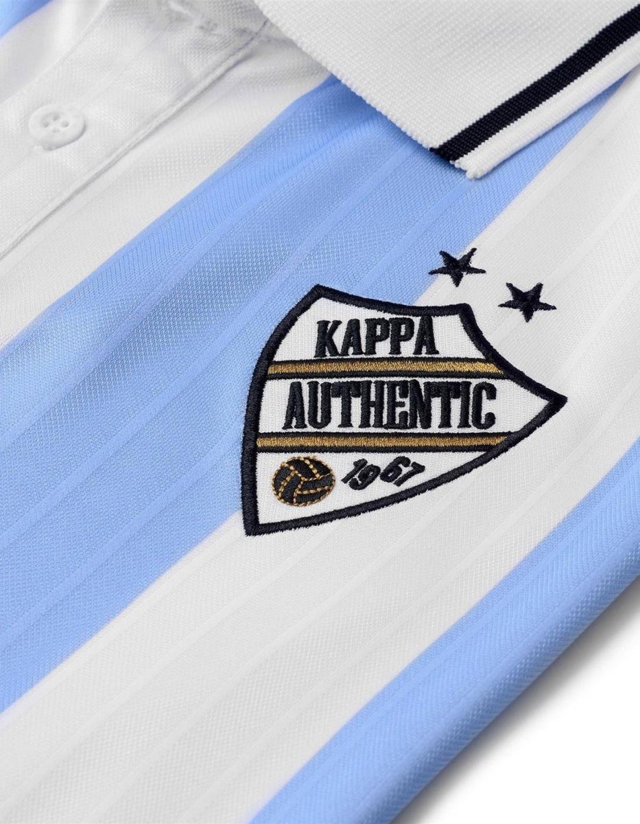 Polo KAPPA AUTHENTIC SHAILEN - White/Azure Airy/Black - Imagen 4