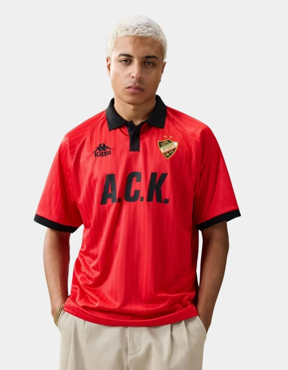 Polo KAPPA AUTHENTIC SLOAN - Red Md Coral/Black - Imagen 2