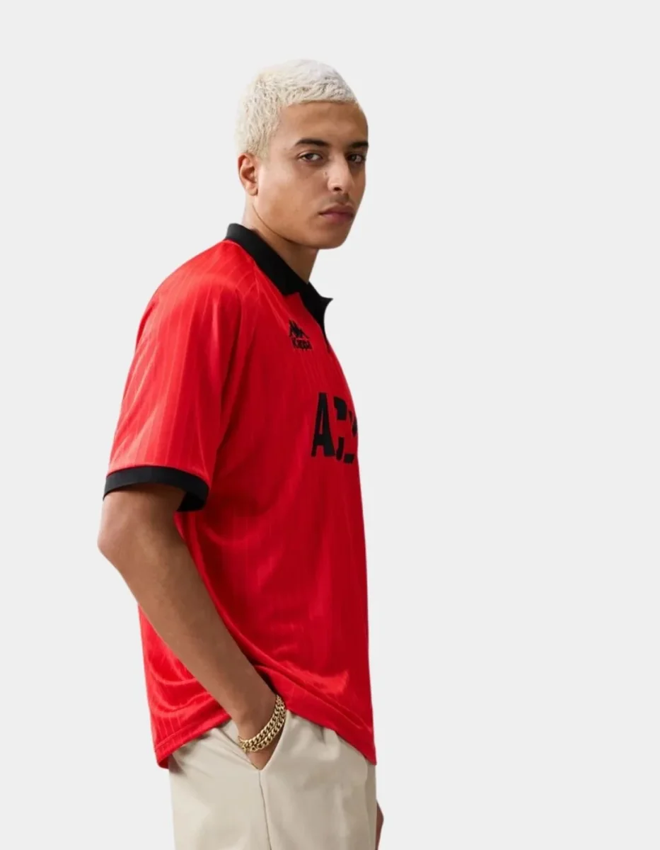Polo KAPPA AUTHENTIC SLOAN - Red Md Coral/Black - Imagen 3