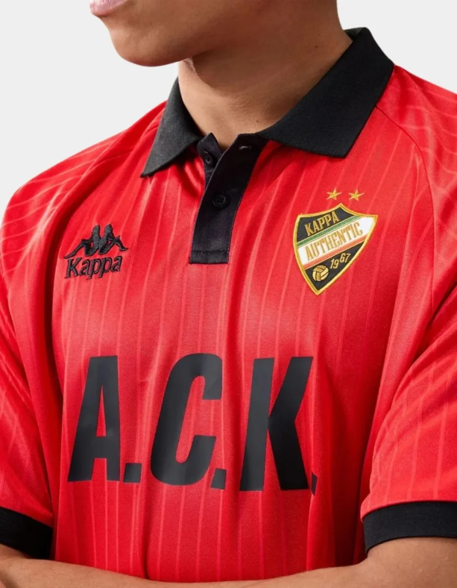 Polo KAPPA AUTHENTIC SLOAN - Red Md Coral/Black - Imagen 4
