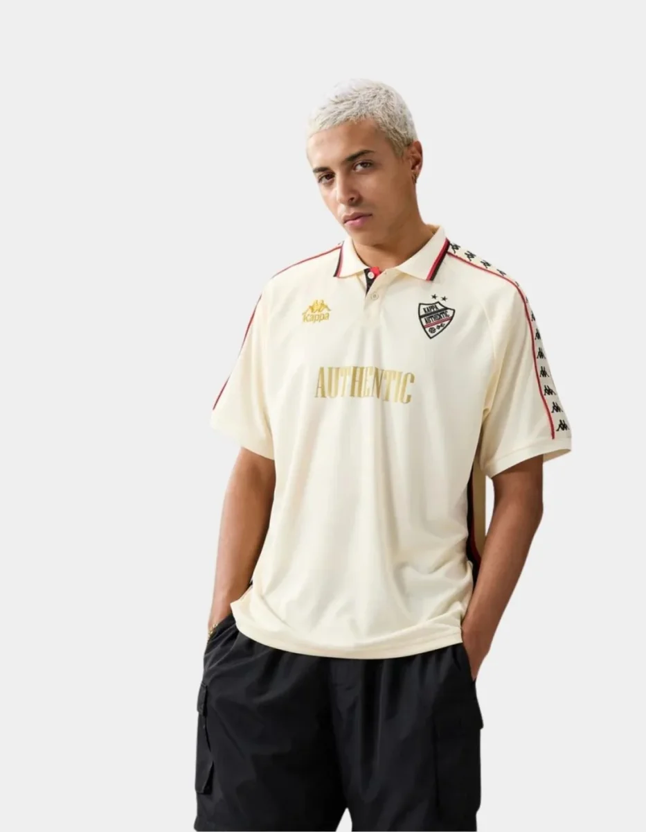 Polo KAPPA STAFEN - Beige Butter/Red Md Coral/Black