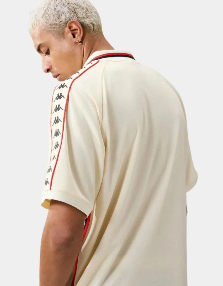 Polo KAPPA STAFEN - Beige Butter/Red Md Coral/Black - Imagen 3