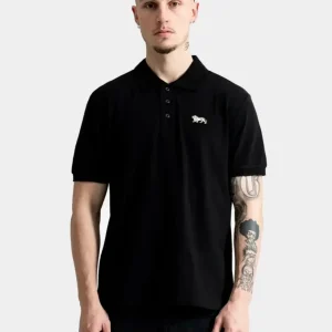 Polo LONSDALE CHINGFORD - Black/Ecru